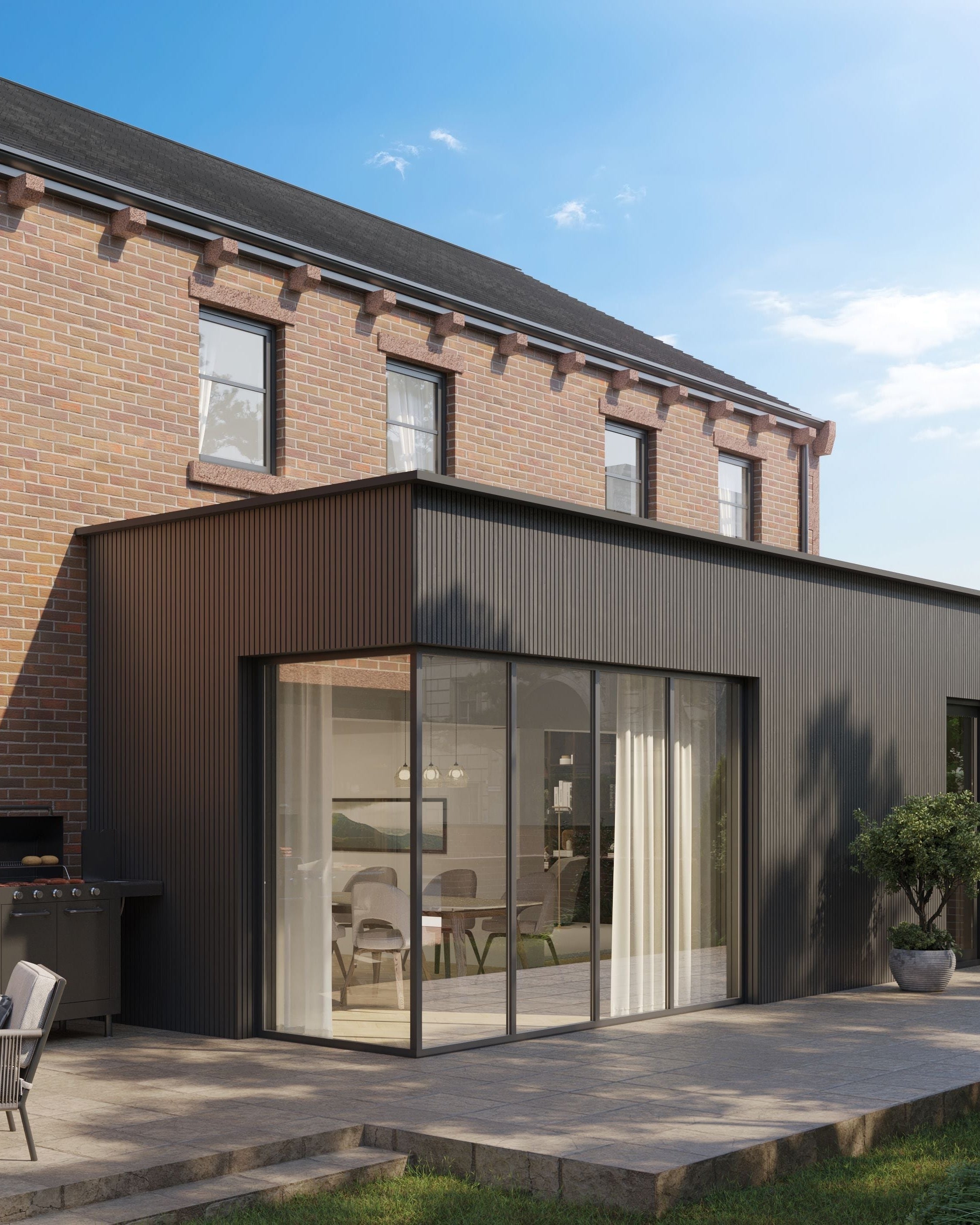 Plaank® Exterior Slat Wall Panels Black