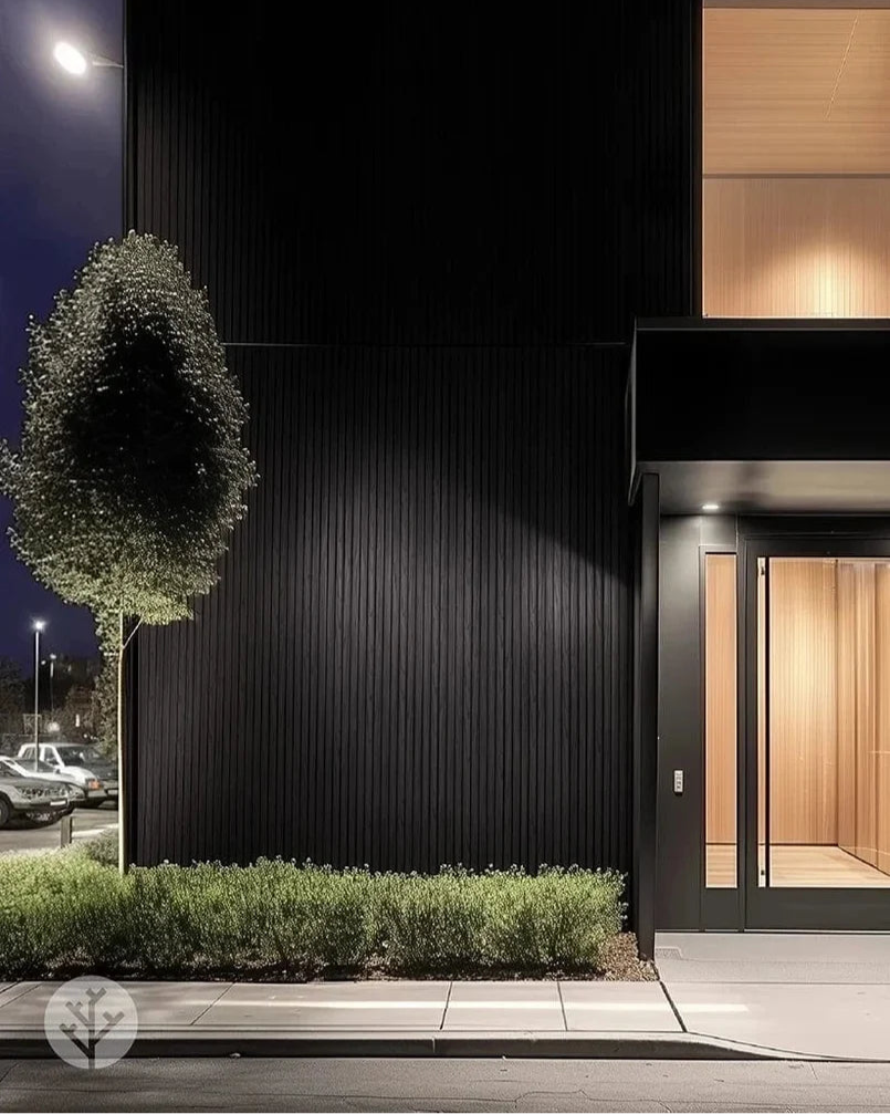 Plaank® Exterior Slat Wall Panels Black