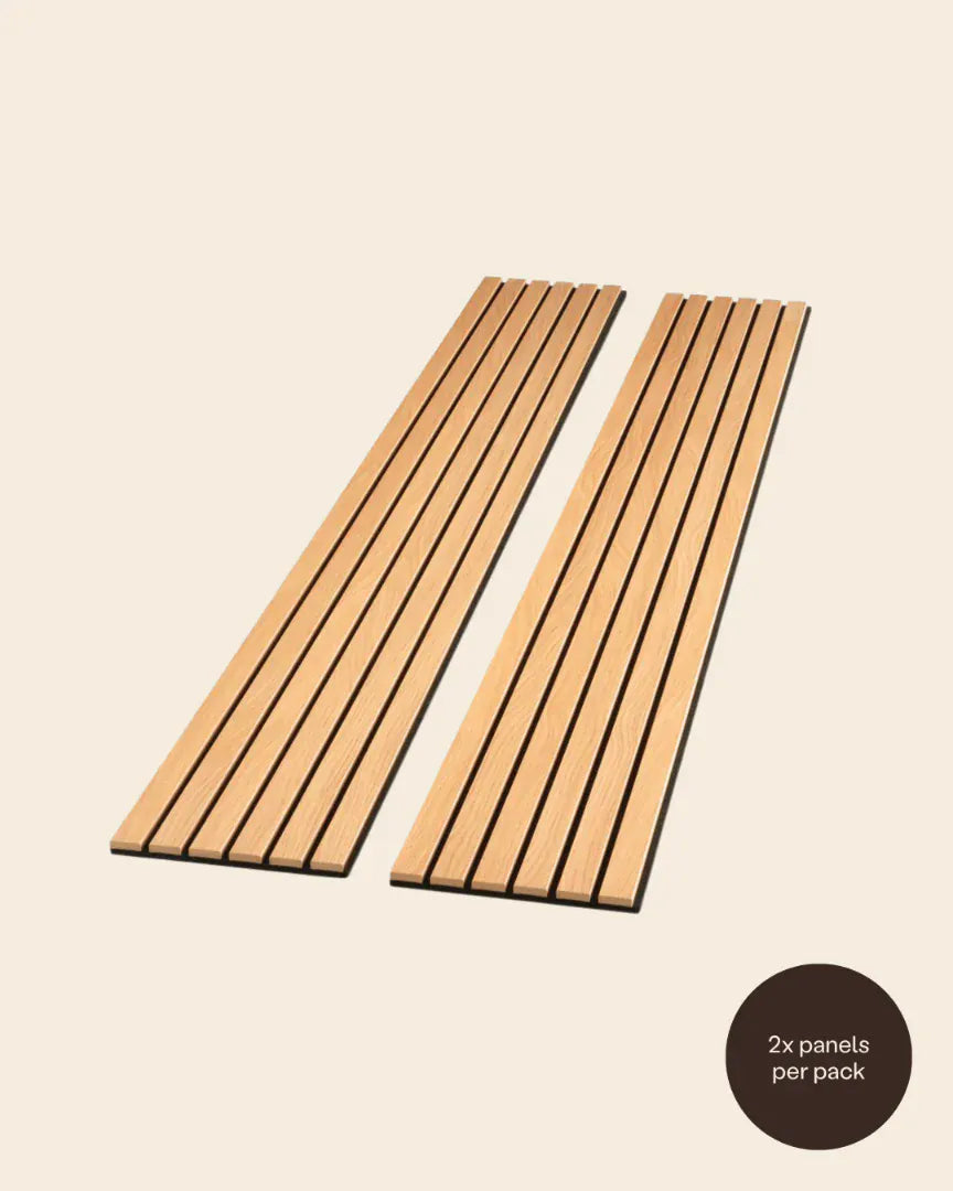 WVH® Australia Acoustic Slat Wood Wall Panels Signature Oiled Acupanel Luxe Oak Wide Slat Panels