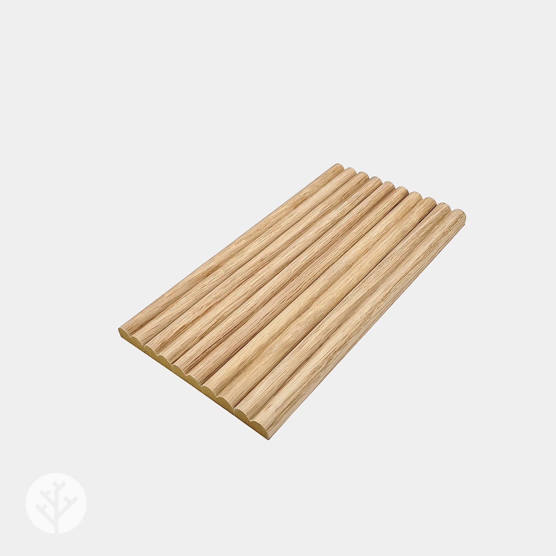 Flutto™ flexible panel sample box showcasing premium timber craftsmanship and detailed wood grain patterns.