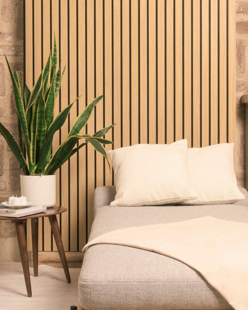 Acupanel® Luxe American Oak Acoustic Wide Slat Wood Wall Panels