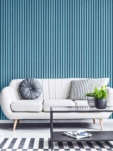 Ocean Blue Colour Acoustic Slat Wall Panels