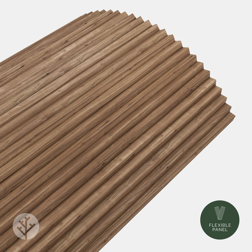 Flutto™ Walnut Zigzag Flexible Tambour Wood Panels