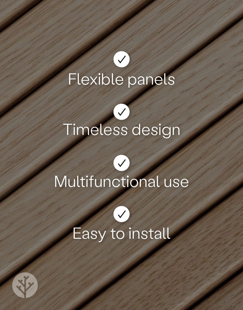 Flutto® Oak Slat Flexible Tambour Wood Panels