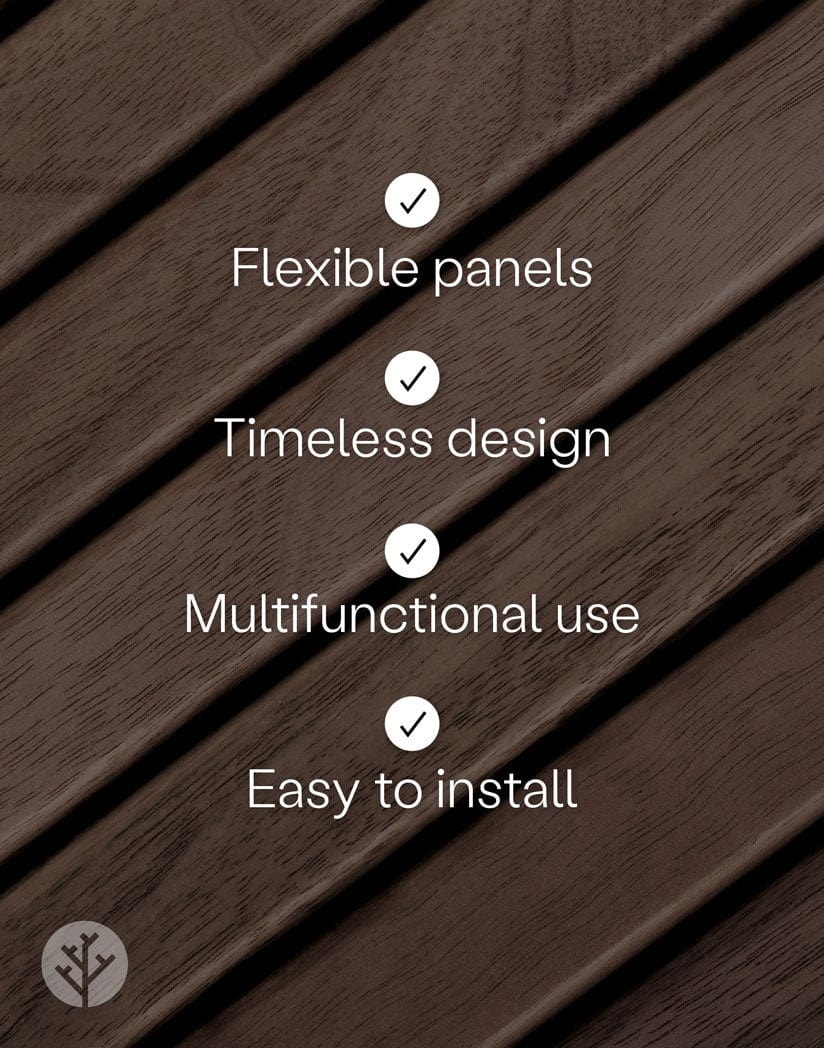 Flutto® Walnut Slat Flexible Tambour Wood Panels