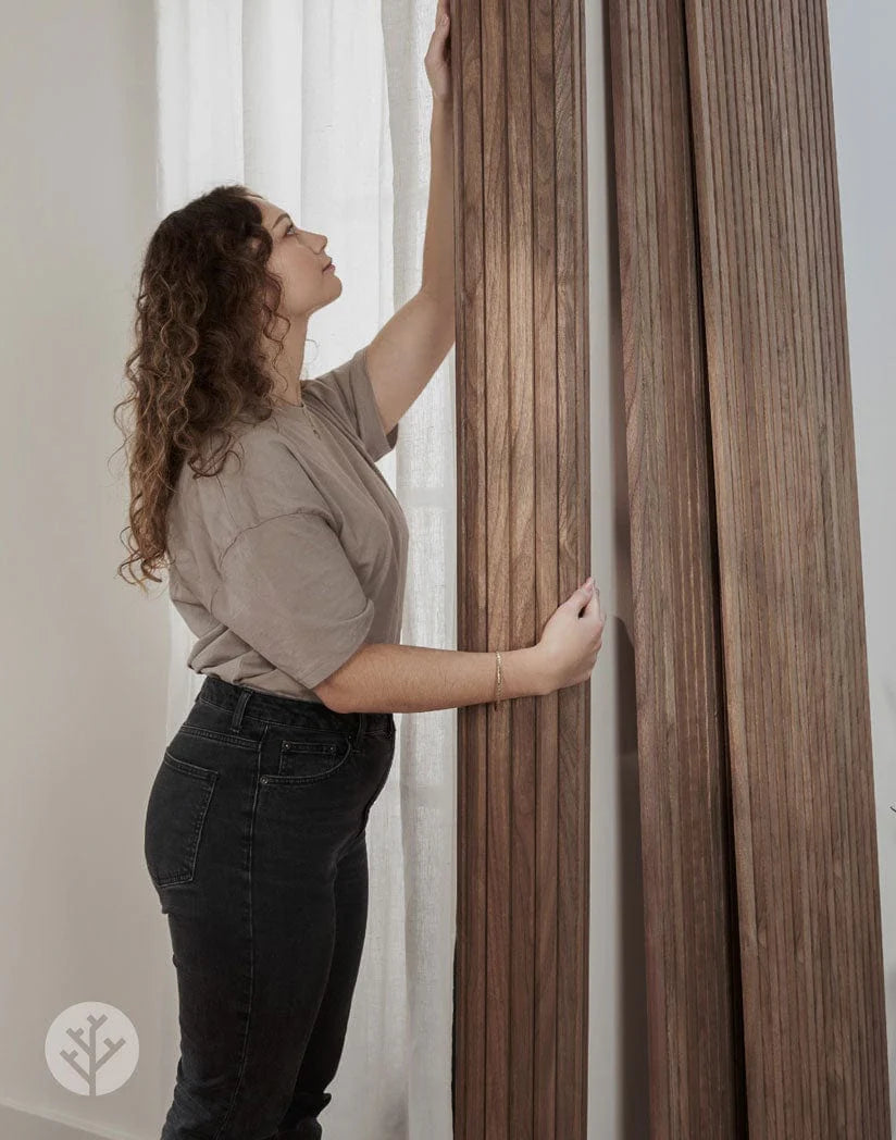 Flutto® Walnut Slat Flexible Tambour Wood Panels