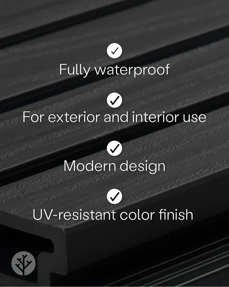 Plaank® Exterior Slat Wall Panels Grey