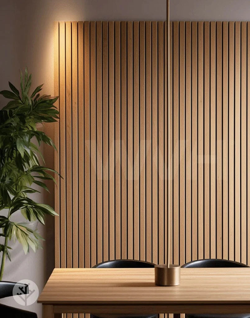 Acupanel® Luxe American Oak Acoustic Wide Slat Wood Wall Panels