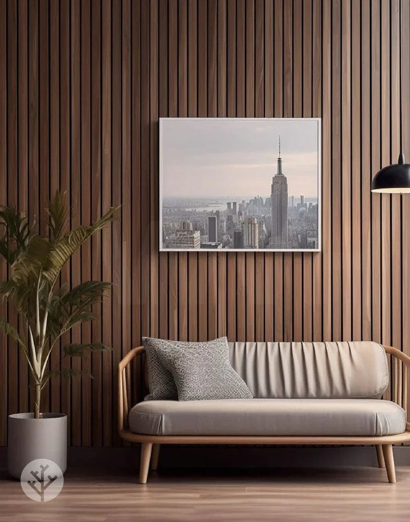 Acupanel® Luxe American Walnut Acoustic Wide Slat Wood Wall Panels