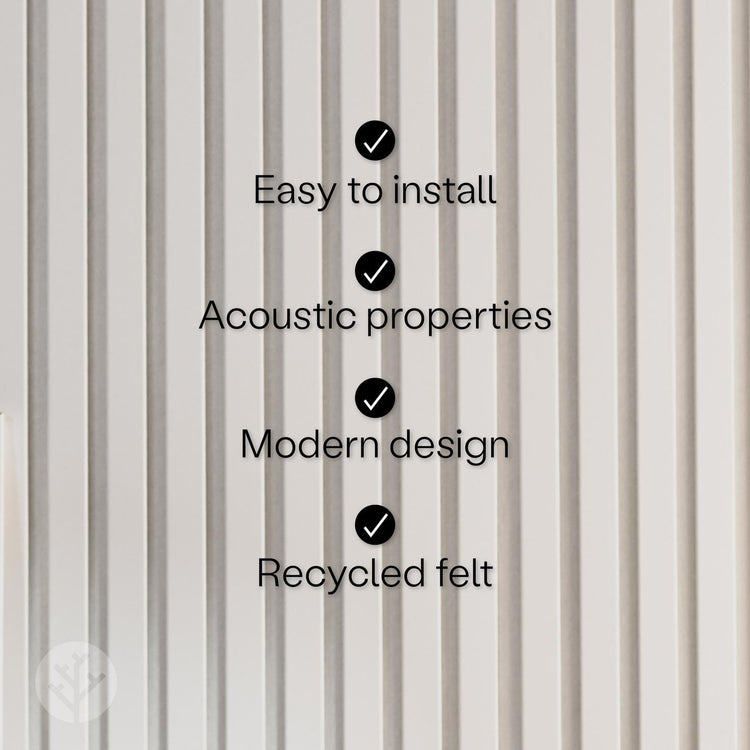 Snow White Acoustic Slat Wall Panels | Snow White Wood Panel